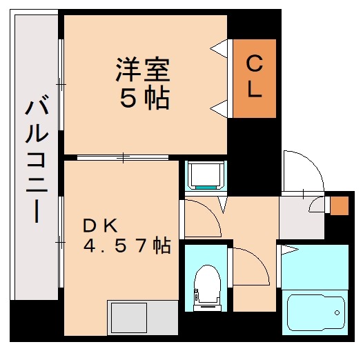 北九州市小倉北区香春口のマンションの間取り