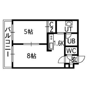 札幌市中央区南五条西のマンションの間取り