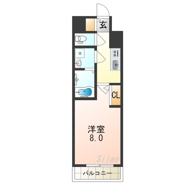 大阪市城東区古市のマンションの間取り