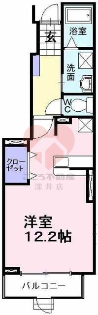 堺市中区平井のアパートの間取り