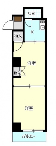 広島市中区本川町のマンションの間取り