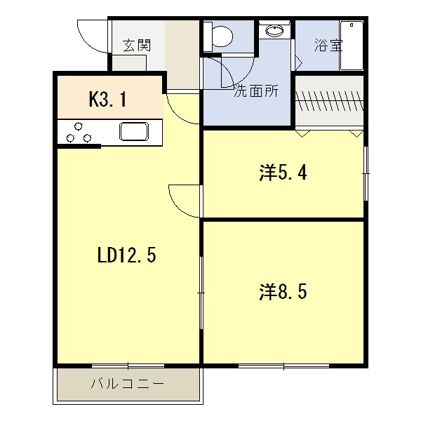 みずほ町ハイツの間取り