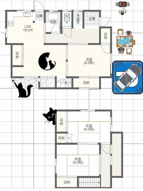 建物外観　間取図