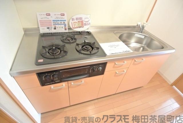 キッチン　嬉しい２口ガスコンロシステムキッチン