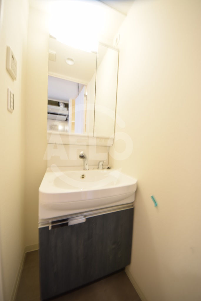 洗面設備　プレサンス四天王寺前夕陽ヶ丘アクティ　独立洗面台