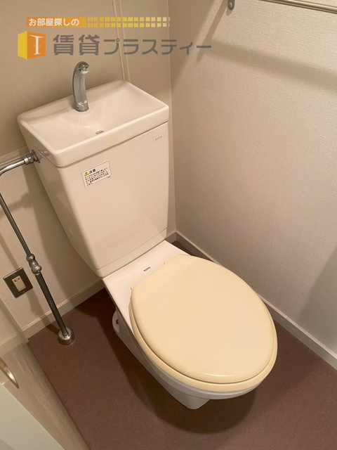 トイレ　収納棚あります