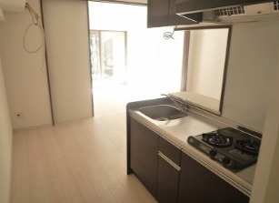 キッチン　２口コンロで料理がはかどりますね