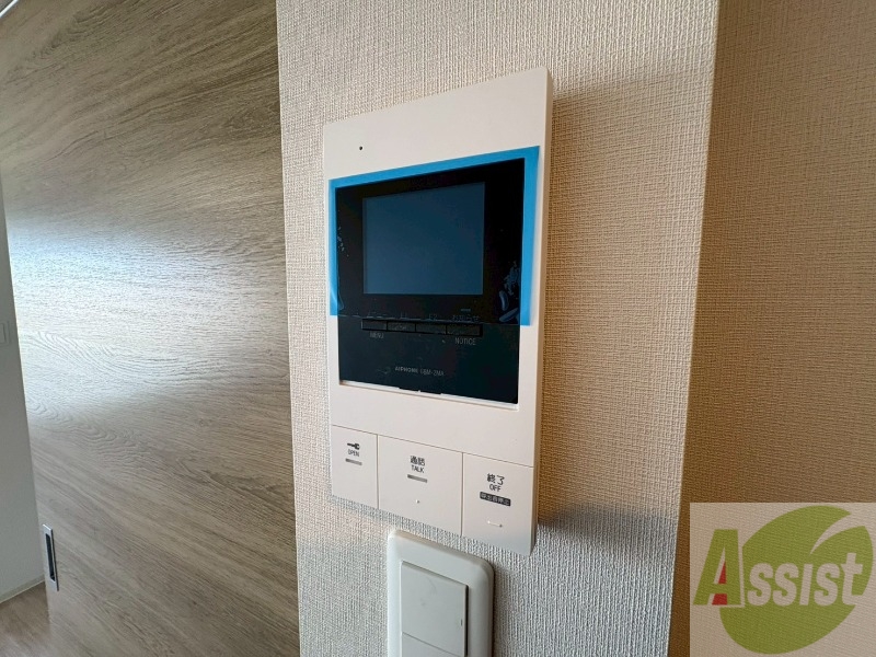 セキュリティ　モニタ付インターホンでセキュリティ面も安心です。