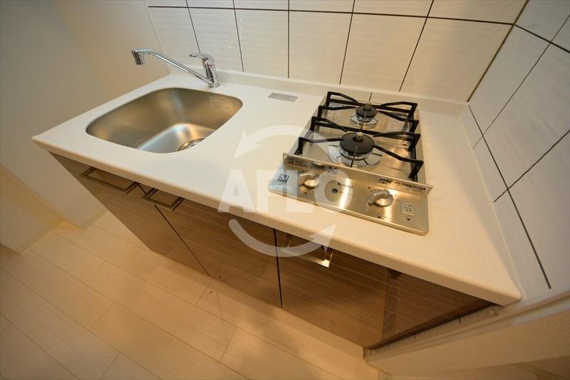 キッチン　エスリード阿波座ノースプレイス　ガス2口コンロシステムキッチ