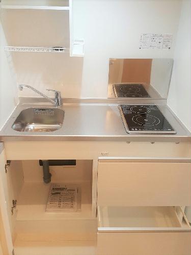 キッチン　ＩＨコンロ２口　撮影１０２号室