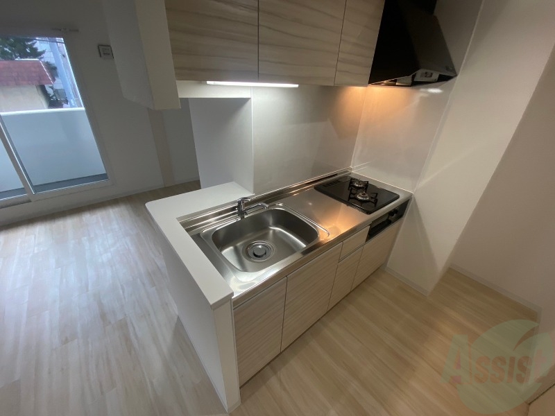 キッチン　２口システムキッチンなので、すぐお料理に使えます！