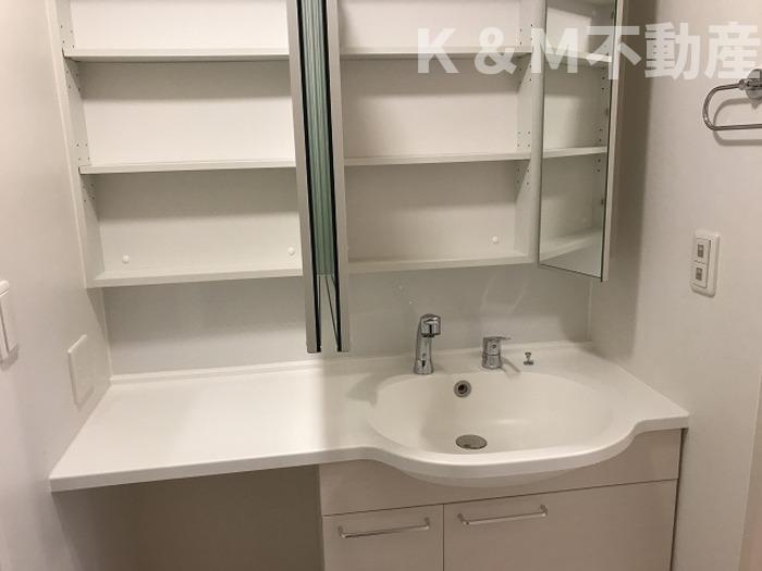 洗面設備　広い洗面スペース