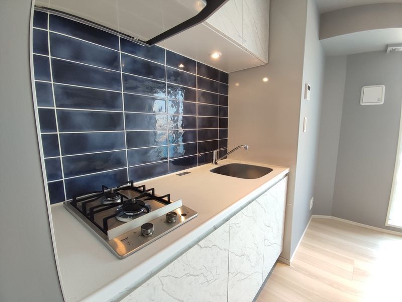 キッチン　■２口ガスコンロシステムキッチン■都市ガス