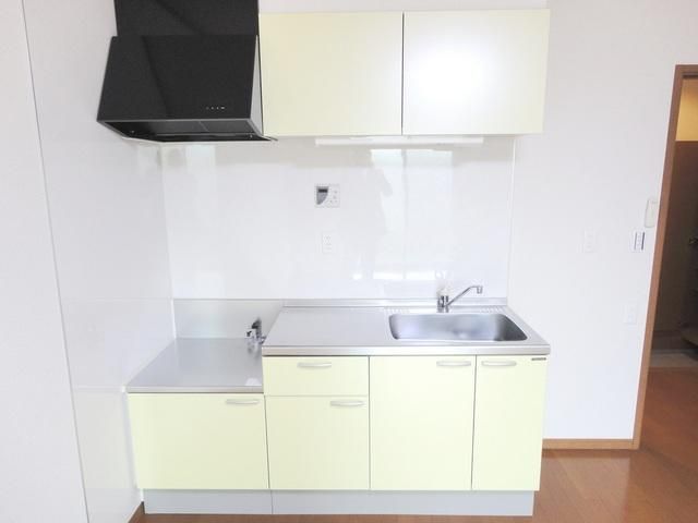 キッチン　２口ガスコンロ置けます