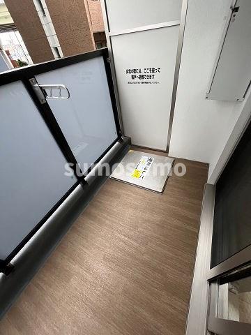 バルコニー　外からの目が気にならないバルコニーで洗濯物が干せます