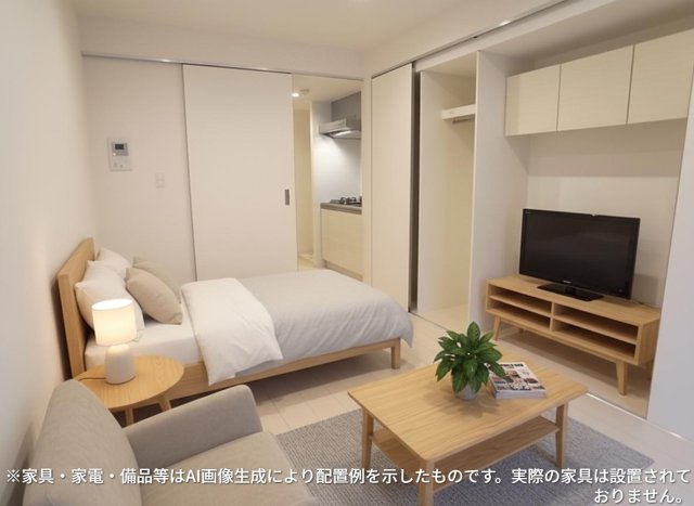 居室・リビング　※家具・家電・備品等はＡＩ画像生成により配置礼を示したもので