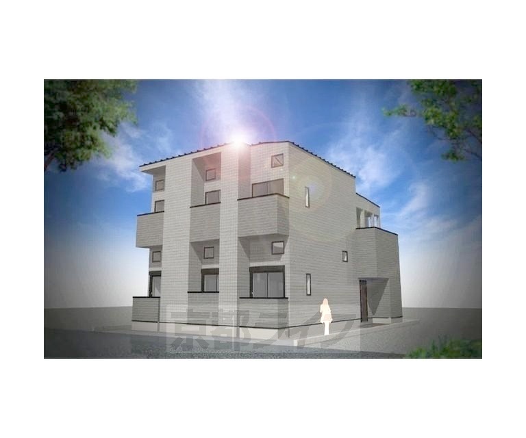 建物外観　予想図、完成予想図です。