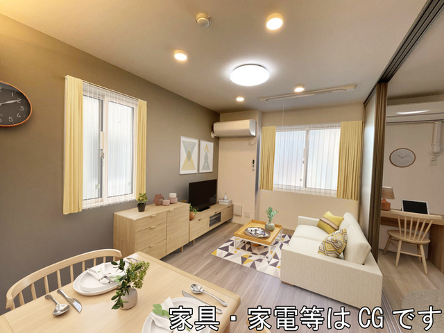 居室・リビング　家具・家電はＣＧです