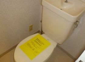 トイレ　落ち着いた色調のトイレです
