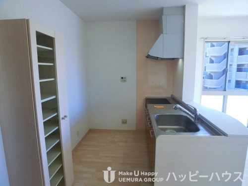 キッチン　※参考写真（２０２号室の写真です）内装が異なる場合があります