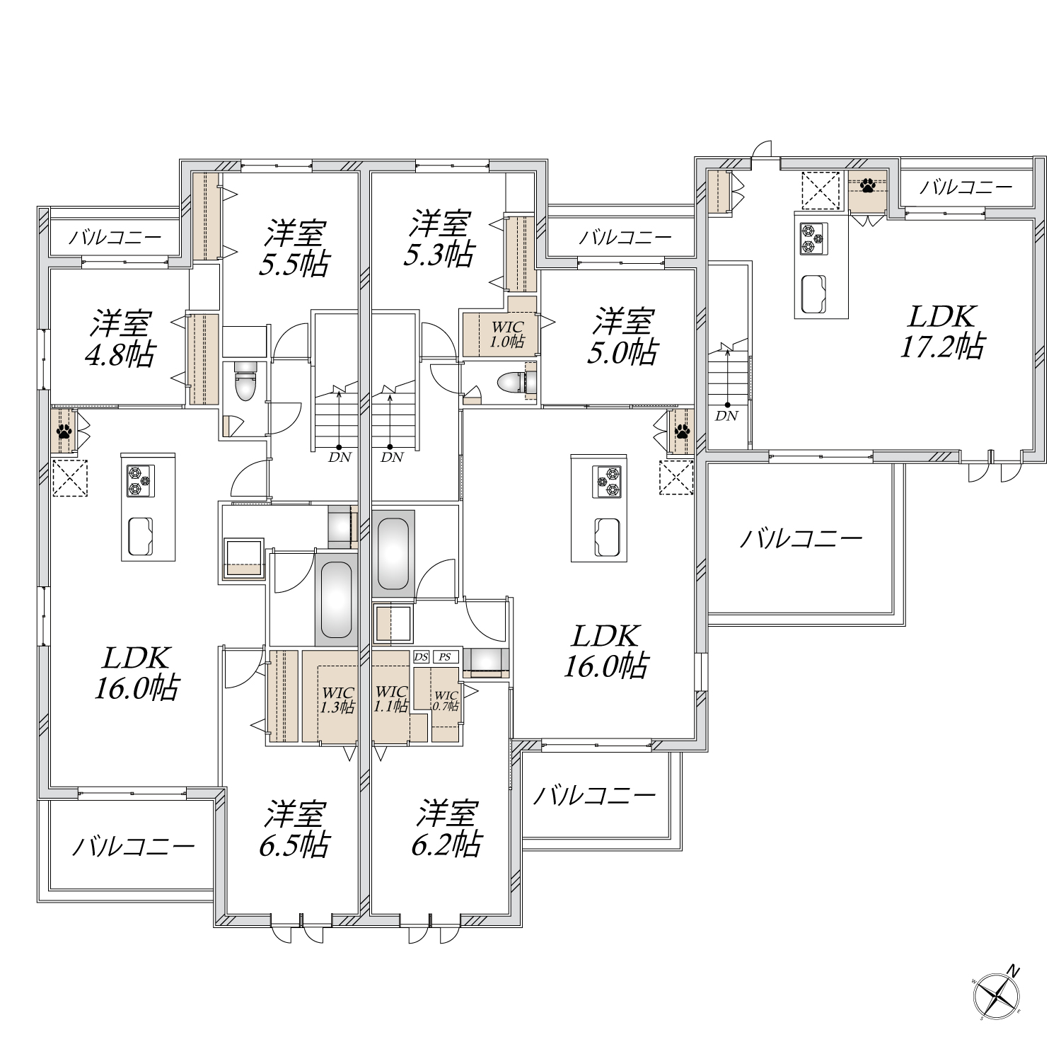 その他　２階全体間取図