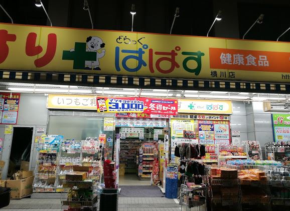 ドラックストア　どらっぐぱぱす横川店（ドラッグストア）まで323m