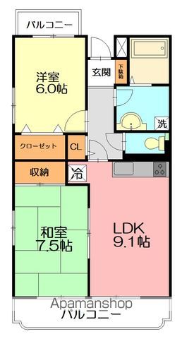 アビタシオン比留川の間取り写真