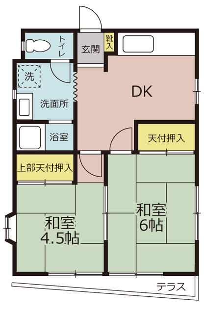 湘南新宿ライン高海 高崎問屋町駅 徒歩15分 2階建 築36年の間取り写真