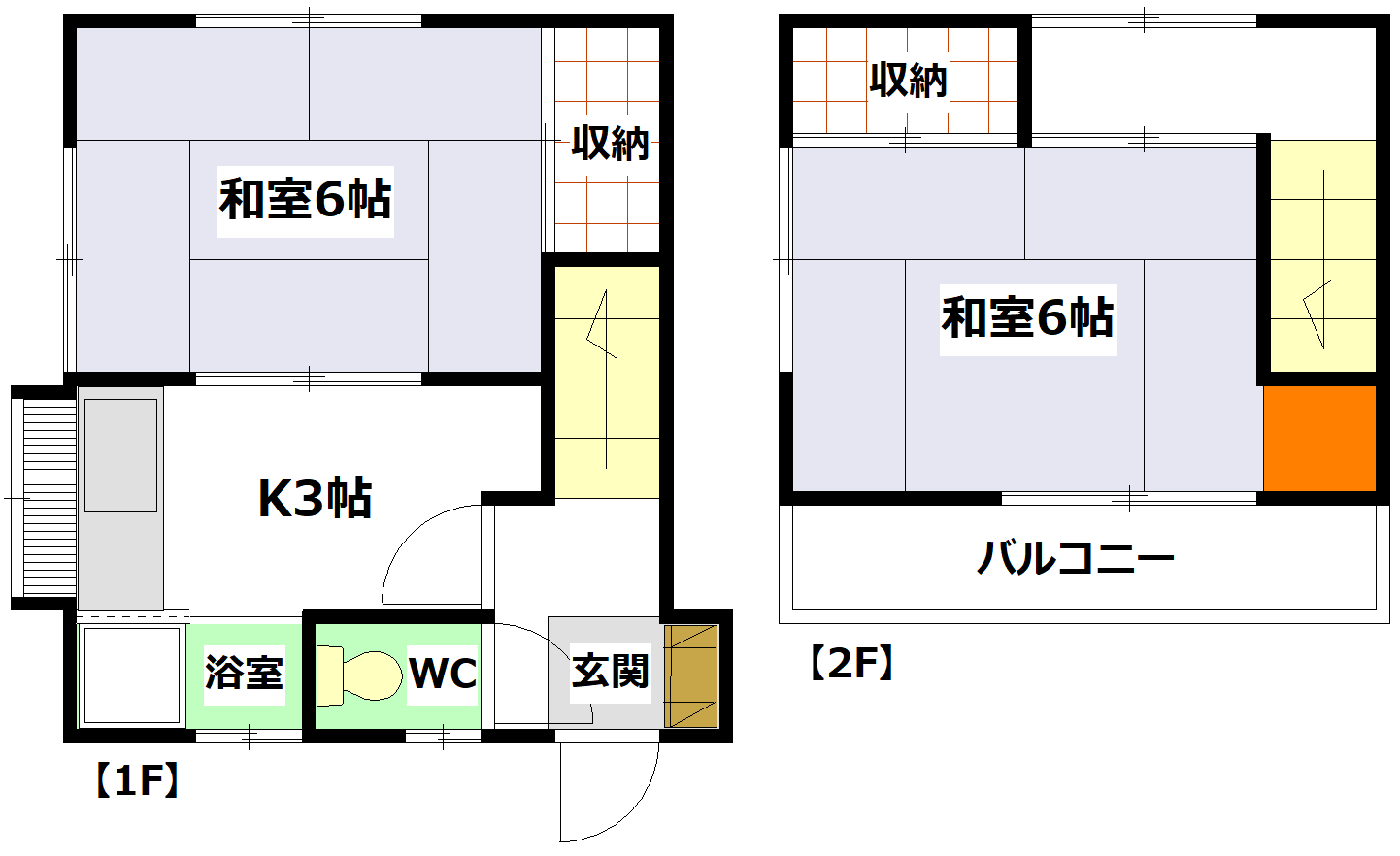 ＪＲ山陽本線 向洋駅 徒歩28分 2階建 築46年の間取り写真