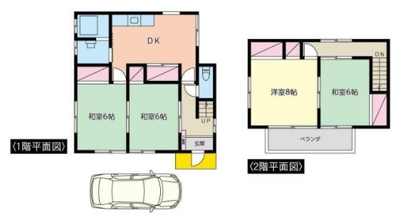 旭町貸家の間取り写真