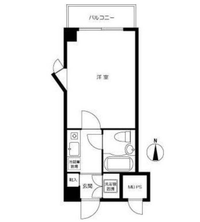 東京メトロ東西線 高田馬場駅 徒歩5分 5階建 築42年の間取り写真