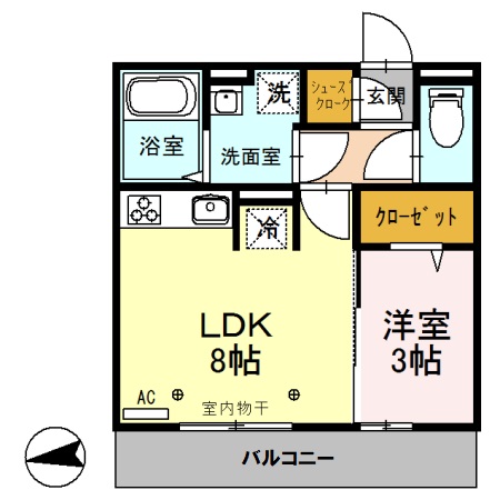 ヴィラージュの間取り写真