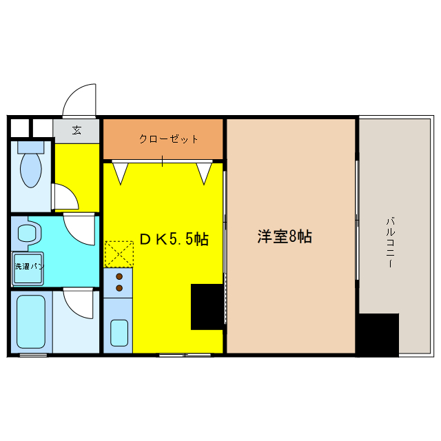 地下鉄御堂筋線 心斎橋駅 徒歩5分 10階建 築21年の間取り写真