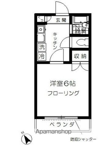 京王線 明大前駅 徒歩6分 2階建 築33年の間取り写真