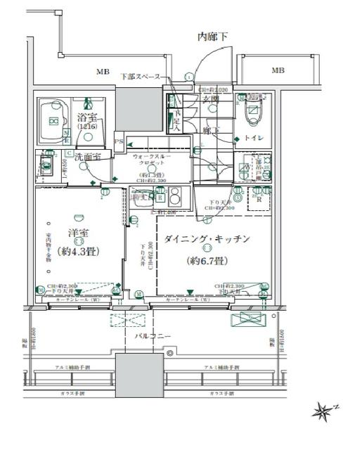 ＪＲ山手線 浜松町駅 徒歩11分 23階建 築7年の間取り写真