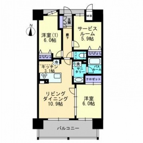 アルファステイツ福山駅前IIの間取り写真