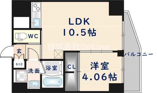 ＪＲおおさか東線 ＪＲ河内永和駅 徒歩2分 15階建 築2年の間取り写真