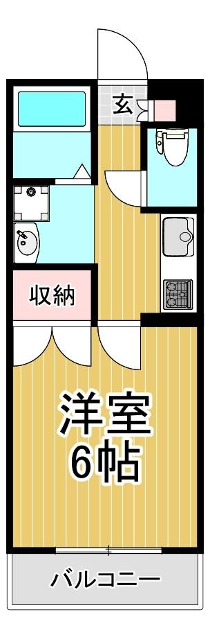 鹿児島市電唐湊線 神田駅 徒歩14分 3階建 築35年の間取り写真