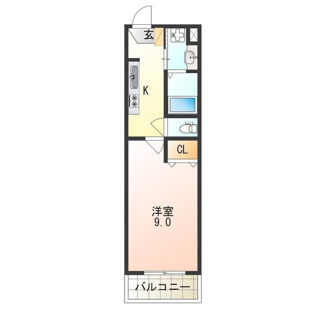 住吉橋TKハイツの間取り写真