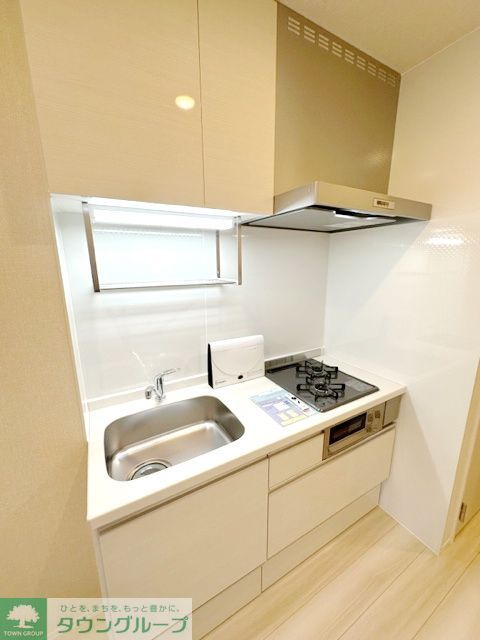 キッチン　★コンロ二口あり。調理の時間短縮ができて大変便利です★