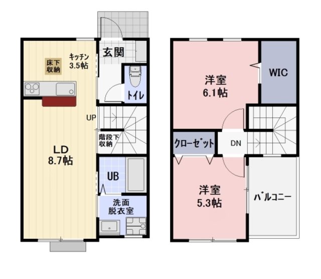 アルピコ交通上高地線 渚駅 徒歩4分 2階建 築8年の間取り写真