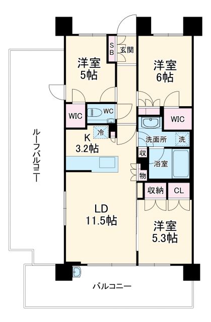 プロミライズ青葉台B-1の間取り写真