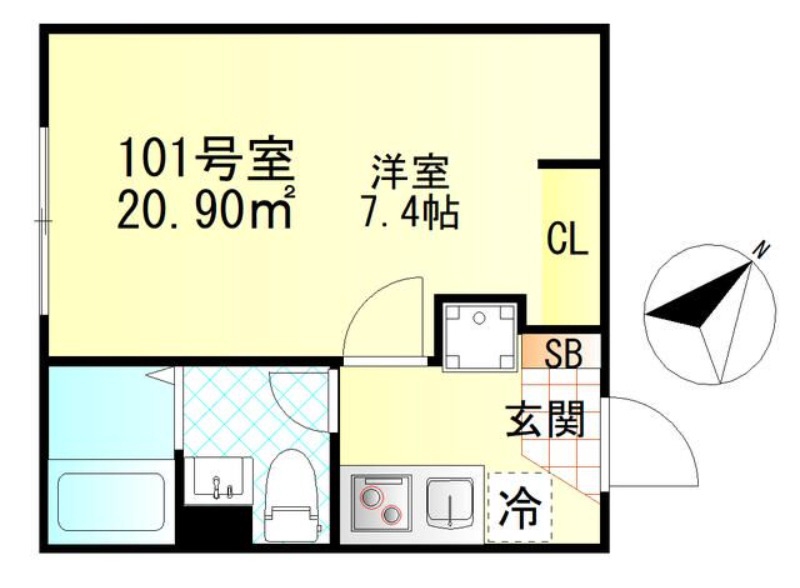 京急大師線 大師橋駅 徒歩11分 3階建 築1年の間取り写真