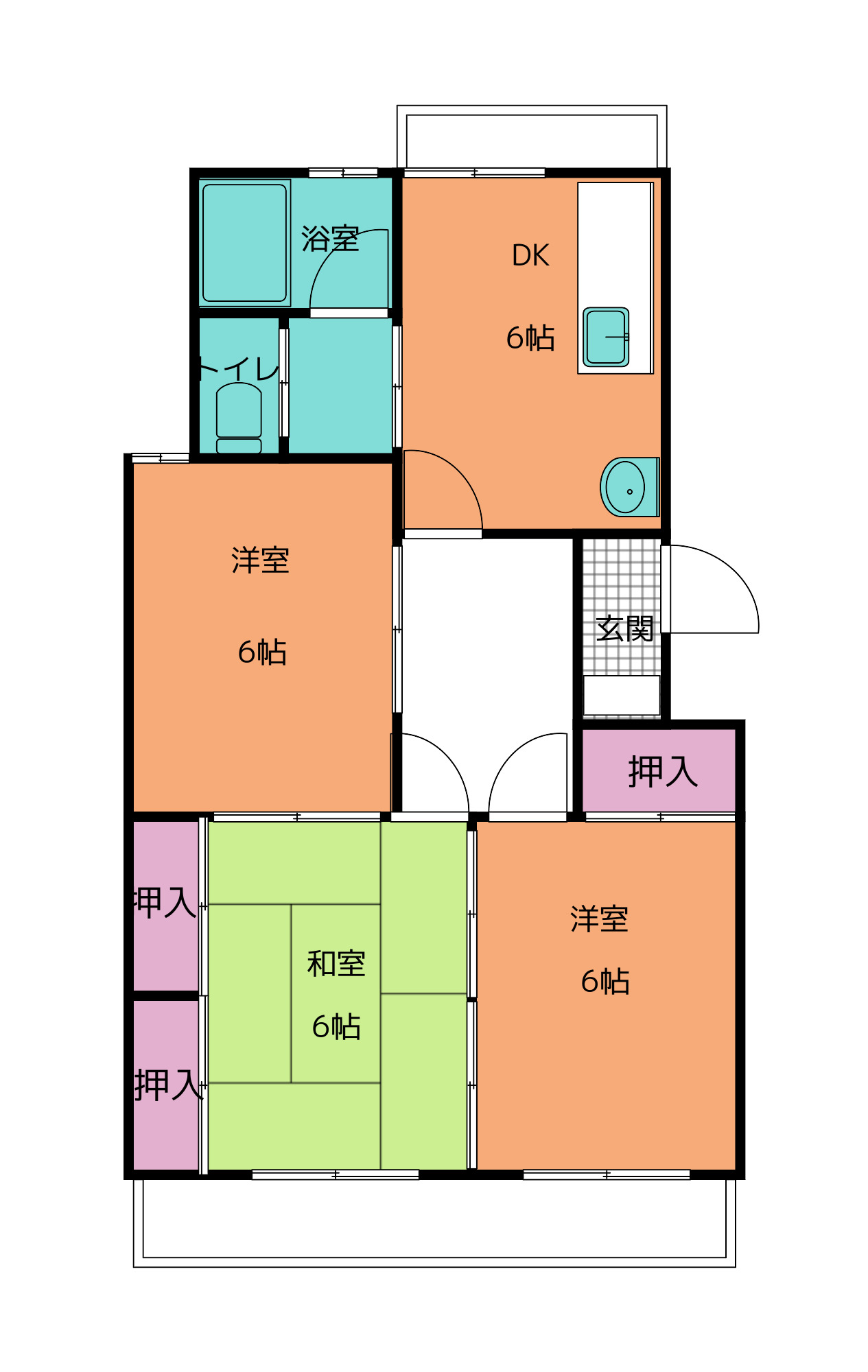 サンヒルズ山宮の間取り