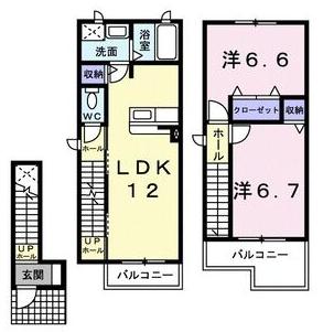 大府市柊山町のアパートの間取り