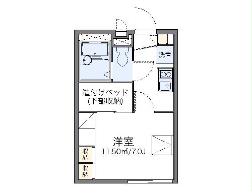 【レオパレスイーストシャルムの間取り】