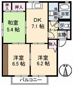 【広島市安佐北区深川のアパートの間取り】