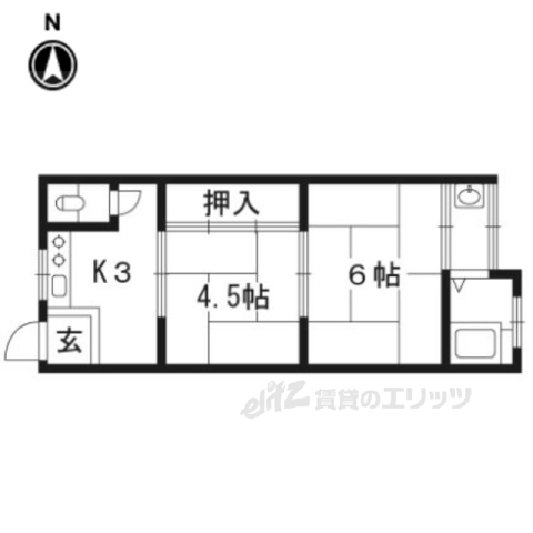 京都市南区久世上久世町のアパートの間取り