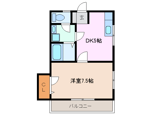 シャトレ美里ヶ丘　Ｂ棟の間取り