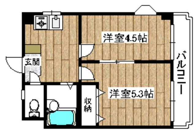 高槻市津之江町のマンションの間取り